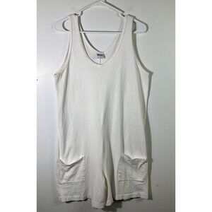 Vintage Rudman Sportswear 60's White Cotton Gymsuit Romper Womens S/M